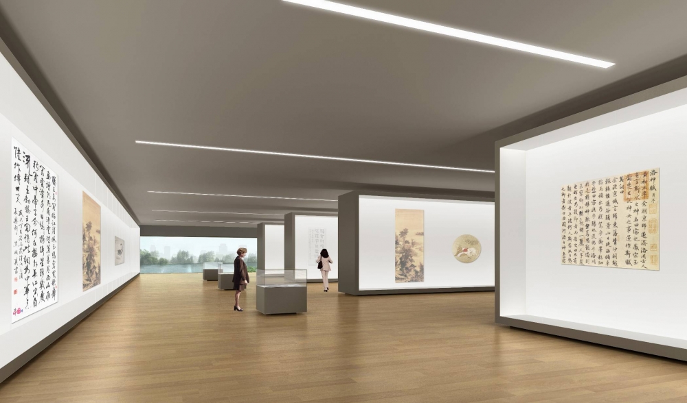 天津美術館展覽廳（四層藏品展廳，展柜、櫥窗）